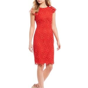 ANTONIO MELANI Red Lace Dress